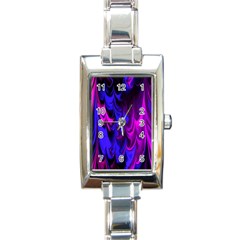 Fractal Marbled 13 Rectangle Italian Charm Watches by ImpressiveMoments