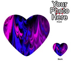 Fractal Marbled 13 Multi-purpose Cards (heart)  by ImpressiveMoments