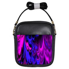 Fractal Marbled 13 Girls Sling Bags by ImpressiveMoments