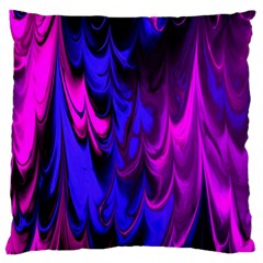 Fractal Marbled 13 Large Cushion Cases (one Side)  by ImpressiveMoments