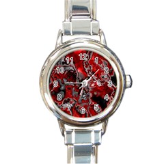 Fractal Marbled 07 Round Italian Charm Watches by ImpressiveMoments