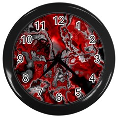 Fractal Marbled 07 Wall Clocks (black) by ImpressiveMoments