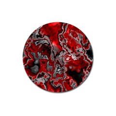 Fractal Marbled 07 Magnet 3  (round) by ImpressiveMoments