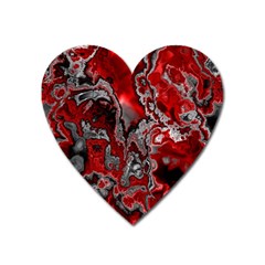 Fractal Marbled 07 Heart Magnet by ImpressiveMoments