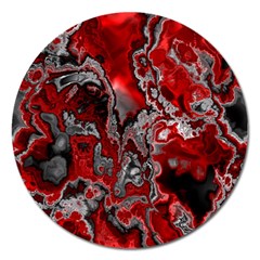 Fractal Marbled 07 Magnet 5  (round)