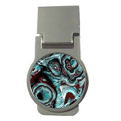 Fractal Marbled 05 Money Clips (round)  by ImpressiveMoments