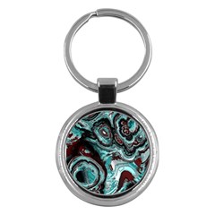 Fractal Marbled 05 Key Chains (round)  by ImpressiveMoments