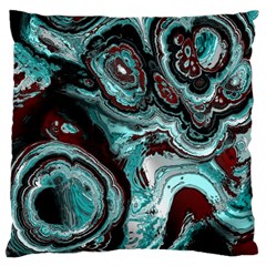 Fractal Marbled 05 Large Cushion Cases (two Sides)  by ImpressiveMoments