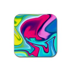 Fluid Art 22 Rubber Coaster (square)  by ImpressiveMoments