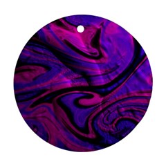 Wet Wallpaper, Pink Ornament (round) 