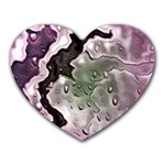 Wet Metal Pink Heart Mousepads Front