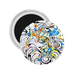 Abstract Fun Design 2 25  Magnets by digitaldivadesigns