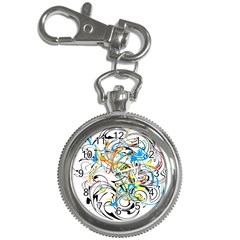 Abstract Fun Design Key Chain Watches by digitaldivadesigns