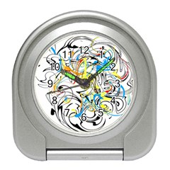 Abstract Fun Design Travel Alarm Clocks by digitaldivadesigns