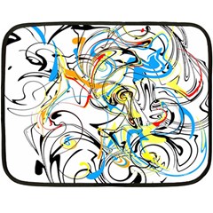 Abstract Fun Design Double Sided Fleece Blanket (mini)  by digitaldivadesigns