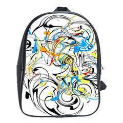 Abstract Fun Design School Bags(large)  by digitaldivadesigns