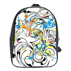 Abstract Fun Design School Bags (xl)  by digitaldivadesigns