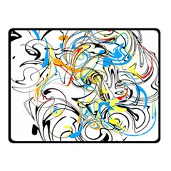 Abstract Fun Design Double Sided Fleece Blanket (small)  by digitaldivadesigns