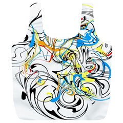 Abstract Fun Design Full Print Recycle Bags (l)  by digitaldivadesigns