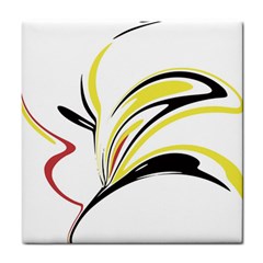 Abstract Flower Design Tile Coasters by digitaldivadesigns