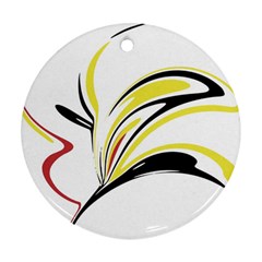 Abstract Flower Design Ornament (round) 