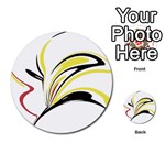 Abstract Flower Design Multi-purpose Cards (Round)  Back 4