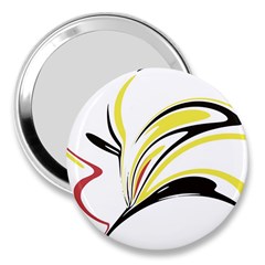 Abstract Flower Design 3  Handbag Mirrors