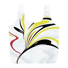 Abstract Flower Design Full Print Recycle Bags (l)  by digitaldivadesigns