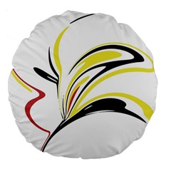 Abstract Flower Design Large 18  Premium Flano Round Cushions by digitaldivadesigns