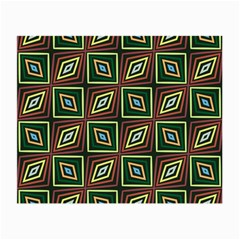 Rhombus Flowers Pattern Small Glasses Cloth (2 Sides) by LalyLauraFLM