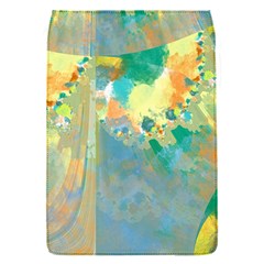 Abstract Flower Design In Turquoise And Yellows Flap Covers (s)  by digitaldivadesigns