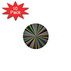 Colorful Rays 1  Mini Button (10 Pack)  by LalyLauraFLM