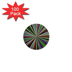 Colorful Rays 1  Mini Magnet (100 Pack)  by LalyLauraFLM