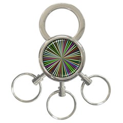 Colorful Rays 3-ring Key Chain by LalyLauraFLM