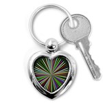 Colorful rays Key Chain (Heart) Front