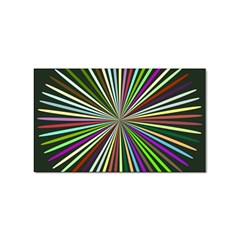 Colorful Rays Sticker Rectangular (100 Pack)