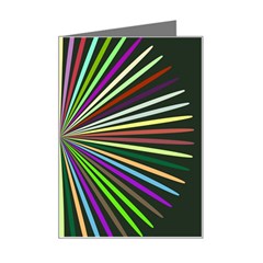 Colorful Rays Mini Greeting Card