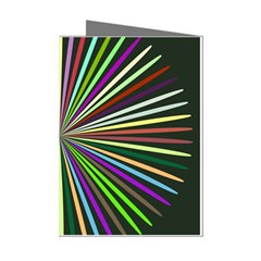 Colorful Rays Mini Greeting Cards (pkg Of 8) by LalyLauraFLM