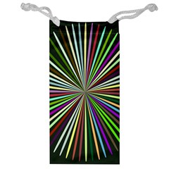 Colorful Rays Jewelry Bag by LalyLauraFLM