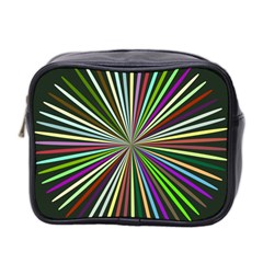 Colorful Rays Mini Toiletries Bag (two Sides) by LalyLauraFLM