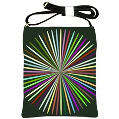 Colorful Rays Shoulder Sling Bag by LalyLauraFLM