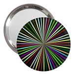 Colorful rays 3  Handbag Mirror Front