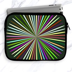 Colorful Rays Apple Ipad 2/3/4 Zipper Case by LalyLauraFLM