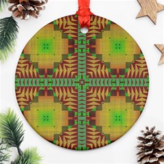 Tribal Shapes Pattern Ornament (round) by LalyLauraFLM