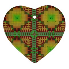 Tribal Shapes Pattern Ornament (heart) by LalyLauraFLM