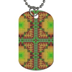 Tribal Shapes Pattern Dog Tag (two Sides) by LalyLauraFLM