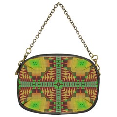 Tribal Shapes Pattern Chain Purse (two Sides) by LalyLauraFLM