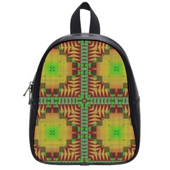 Tribal Shapes Pattern School Bag (small) by LalyLauraFLM