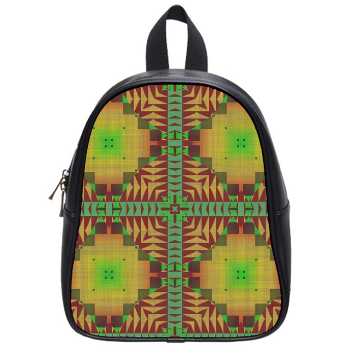 Tribal shapes pattern School Bag (Small)