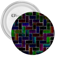 Colorful Rectangles Pattern 3  Button by LalyLauraFLM